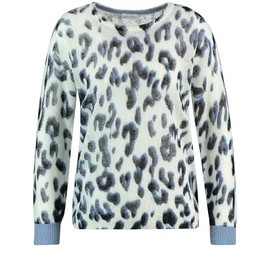 Gerry Weber Women's Jumper, Beige/Blue Patterned Leo