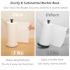 Kitchen Paper Towel Holder Countertop, Black Stainless Steel Rod, White