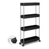 ArgenMex Estante Organizador De 4 Niveles C/ruedas Angosto Cocinabaño