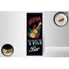 Femer Holzschild Hinweis 27x10 cm Aloha Tiki Bar Gitarre Deko