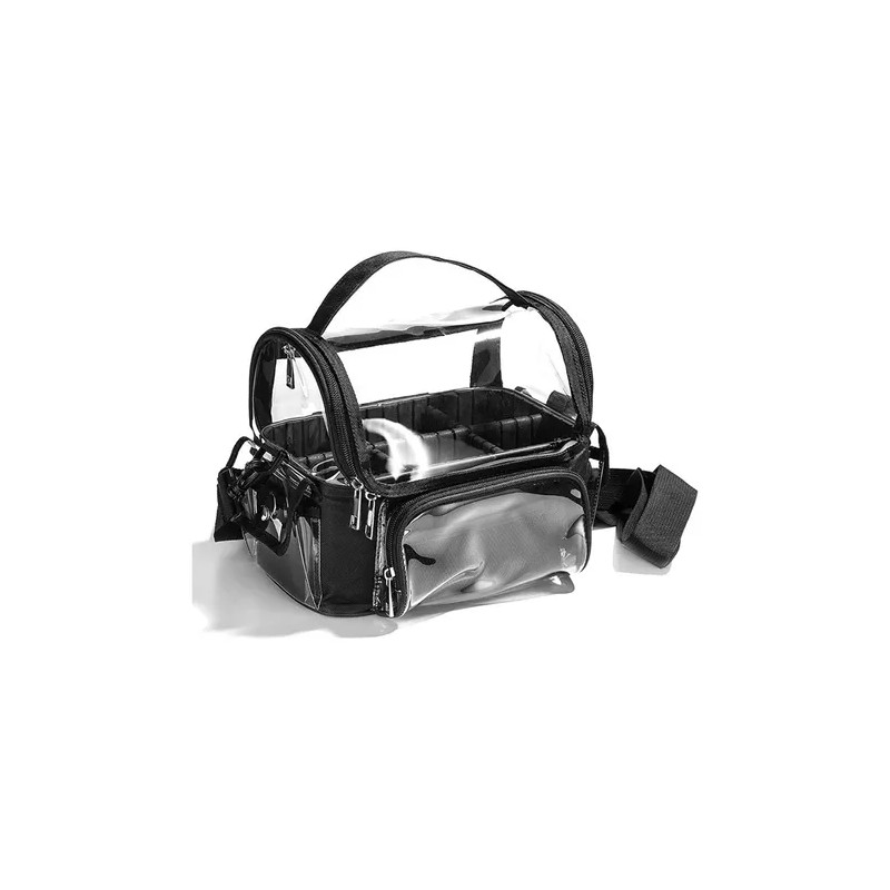 Bolsa Transparente Impermeable Para Cosmticos Color Negro Barbertop