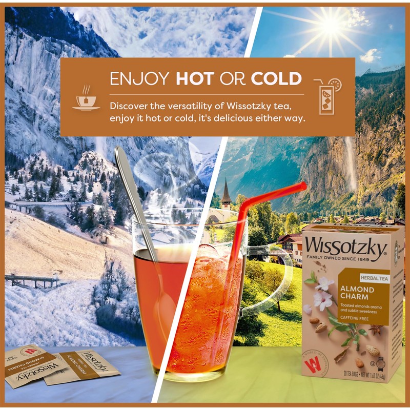 Wissotzky Almond Charm Herbal Tea Bags (6 Pack - 120