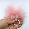 Sqzrpomddy Cute Keychain Pendant Faux Fur Large Fox Fur Pom
