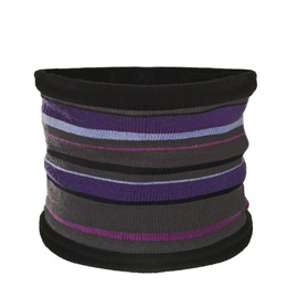 Rockjock mens neck warmer, scarf, hat, hood, snood - reversible (Purple/Black)