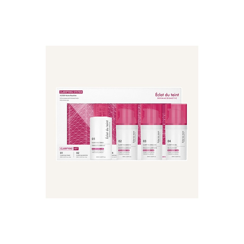 Eclat Dutin Clarifying Trouble Toner Booster Ampoule Gel Emulsion Kit