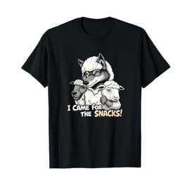 I Came for the Snacks Funny Wolf T-Shirt