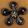 Office Chair Caster Wheels - 3" Rollerblade Replacement Rubber Chair