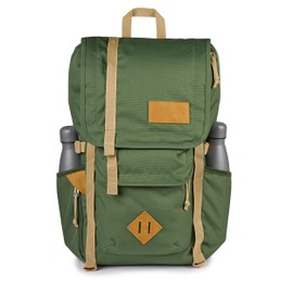 JanSport Hatchet Backpack – 15-inch Padded Laptop Compartment, Dual Water Bottle Pockets, Side Compression Straps, Cargo Green