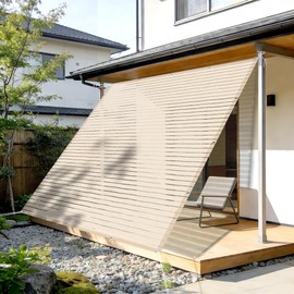 Cool Time Breeze Shade, Sunshade, Awning, High Air Permeability, Open Weave (70.9 x 70.9 inches / 180 x 180 cm), Beige
