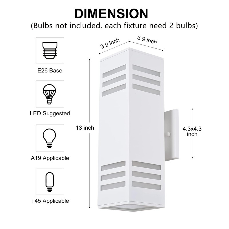 Housen Solutions Dusk to Dawn Outdoor Lighting, IP65 Waterproof Exterior