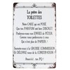 SMARTAIAN La Prayer des Toilettes Vintage Metal Wall Plaque
