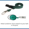 PCL Media ltd Green Retractable Badge Reel with Carabiner Clip