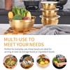Moxinox Gold Mixing Bowls with Airtight Lids, Stainless Steel Nesting