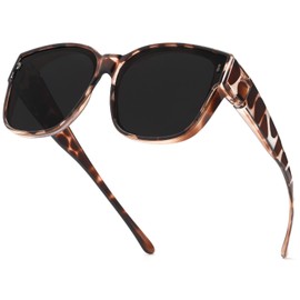 Myiaur Oversized Fit Over Sunglasses for Women, Trendy Wear Over Glasses, Polarized UV400 Protection Sunglasses for Driving Outdoors