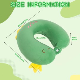 Apricitie Nackenkissen Kinder Memory Foam Reisekissen Cartoon Tier Nackenstütze, 30 x 30cm Nackenhörnchen Erwachsene Niedlich Kinder Reisekissen U-förmiges Nackenkissen Flugzeug für Reisen