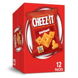 Cheez-It Baked Snack Cheese Crackers, Original, Single Serve, 1 oz Bags (12 Count)