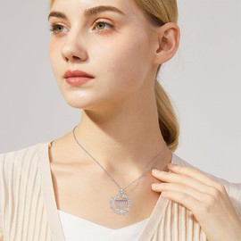 ZPMMPZ Menorah Necklaces 925 Sterling Silver Jewish Menorah Necklace Hanukkah Menorah Pendant Necklaces Jewelry Gifts for Women