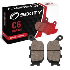 Sixity C6 Rear Ceramic Brake Pads compatible with Yamaha YZF-R1 6 Piston Caliper 2007-2008 Complete Set