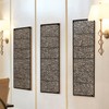 GUSUWOD Metal and Rattan Wall Decor, 17" W x 54"