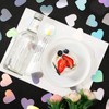 Iridescent-Disco Valentines-Day Party-Decorations Heart Confetti - 300pcs Wedding Birthday Dining