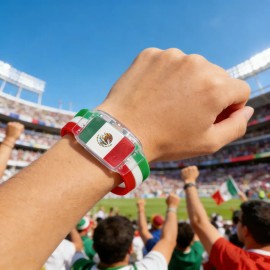 Pulsera Led Mexico Futbol Fan Apoyo Fiesta Deportiva Luz
