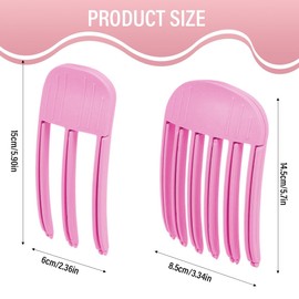 Volume Clip, Volume Clips Hair - Traceless Hair Root Clips for Voluminous Hair & Fluffy Bangs for Long and Short Durable Heatless Styling (Pink, Pack of 2)