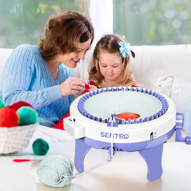 BZVV Knitting Machine for SENTRO 48 Needles Smart Knitting Crochet