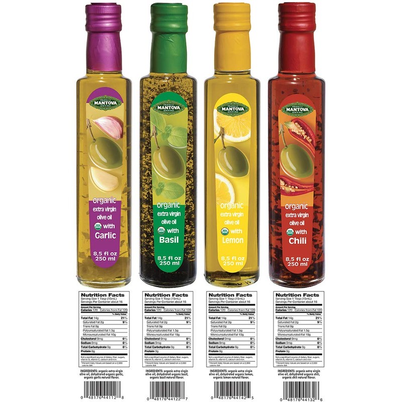 Mantova Organic Flavored Extra Virgin Olive Oil Variety Pack –