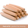 Elsjoy 12 Pack 8 Inch Small Wood Rolling Pins, Non-Stick