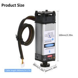 Geevorks 5.5W Laser Module 450nm Engraving Laser Head Adjustable Focal Length High Precision Engraving Plastic Leather Wood Acrylic for Laser Engraving Machine CNC Router Cutting Machine