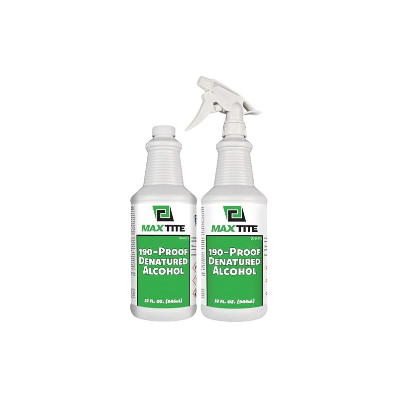 MAXTITE 190-Proof (95%) Denatured Alcohol with Heavy-Duty Sprayhead - 32