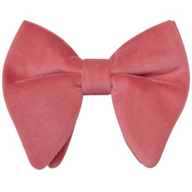 Branduce Oversize Coral Bow Tie for Men Pre-tied Adjustable Big Velvet Bowties for Wedding Party (BB10-09)