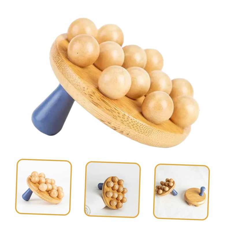 OATIPHO Bamboo Massage Body Brush Handheld Body Massage Roller for