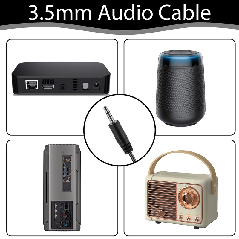 cxxtkcxxlc 2 Pack 3.5 Male to Bare Cable Open End