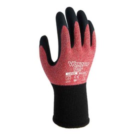 Uniworld WG300-3P Natural Rubber Coated Gloves, Wonder Grip, Aero Fit, 3 Pairs, Red, XL
