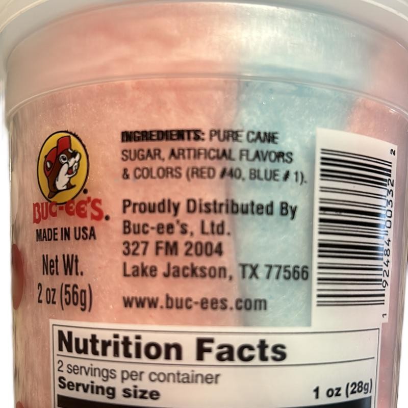 Buc-ee’s Sweet Fluffy Sugar Cotton Candy - Specification: Grape