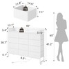 ELYKEN White LED Dresser for Bedroom, 50‘’W Dresser with 12