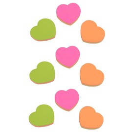 Operitacx 9 Stk Valentinstag Klein Herzförmig Klebriger Notizblock Gepostete Notizen Anmerkungen Klebriges Lesezeichen Rosa Notizblock Zeitnotiz Herznoten Haftnotizen Außerirdischer Papier