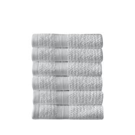 Arm & Hammer Quick Dry Washcloth Set, 6 Piece, Light Grey