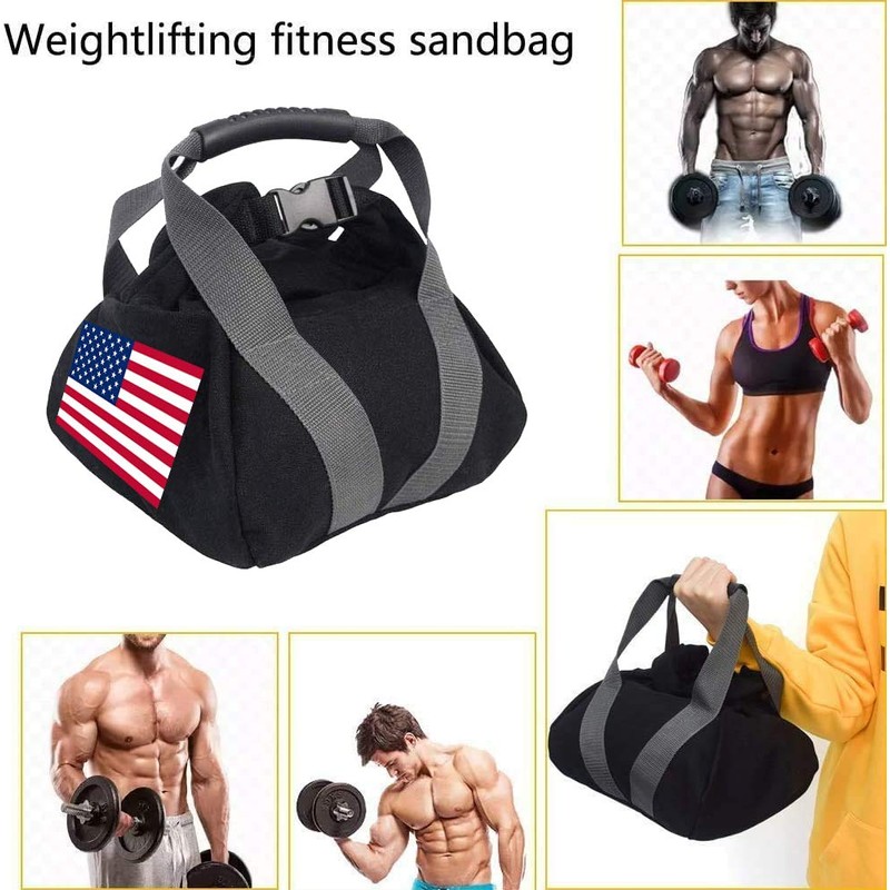 2 Pcs Adjustable Canvas-Kettlebell-Sandbag wtih Handle for Training Home Training,
