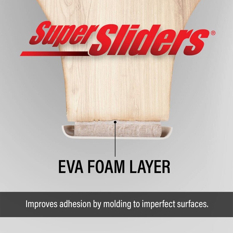 Super Sliders 3/4" Round Self-Stick Furniture Sliders or Movers for