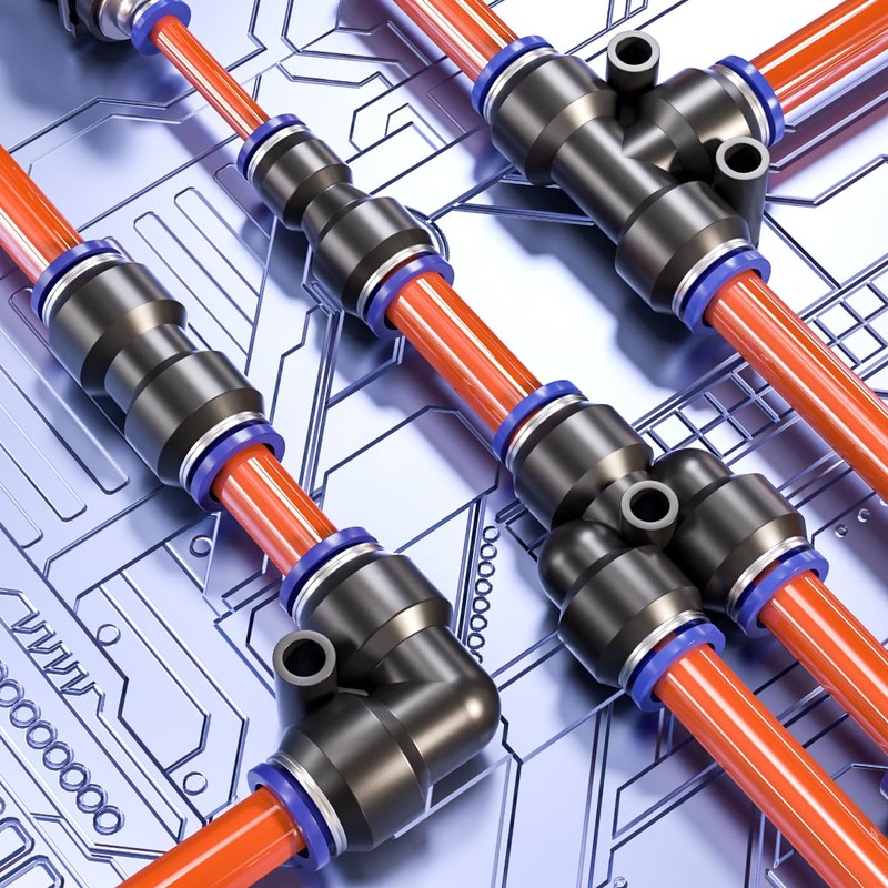 Bwintech 12 Pcs 14mm to 16mm Pneumatic Straight Reducing Push