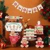 Jetec 12 Pcs Christmas Tiered Tray Decorations Set Christmas Wooden