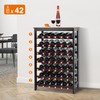 VASMIA 42 Bottles Bamboo Wine Rack,7-Tier Wine Rack Freestanding Floor