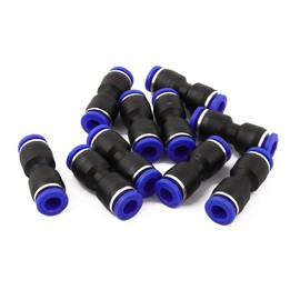 TOP-VIGOR 10Pcs Push to Connect Pneumatic Quick Fittings, 6mm to 6mm Tube OD Plastic Release Connect Air Line Hose Pipe Fitting, 2-Way Straight Pneumatic Connector