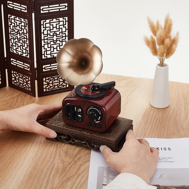 AHANDMAKER Wooden Display Stand Base 3.5x 5.9 Inch Rectangle Vase