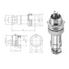 Aiqeer 5 Pcs 3-Pin GX12 Aviation Connector, 12 mm Thread