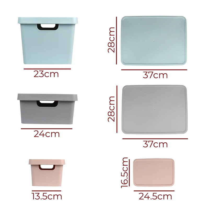 Storage Container With Lid Smart Home Organising Solution 3.6L Grey