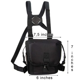Binocular Harness, Optics Glasspak. Guide Binopack for Binoculars. Hunting and Hiking Binopack. (Black)
