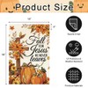 ARGOOFG Fall for Jesus Cross Garden Porch Flag Decor 12"x18"